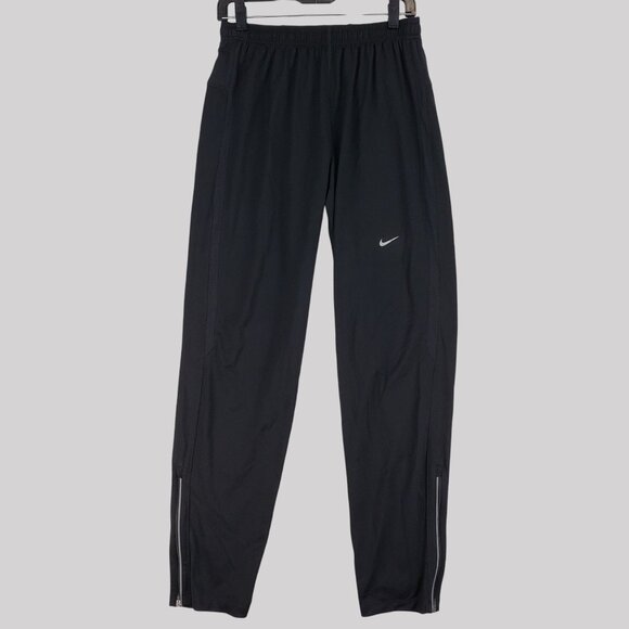 Nike Mens Black Dri-Fit Athletic Track Pants Back Pocket L - Picture 1 of 12